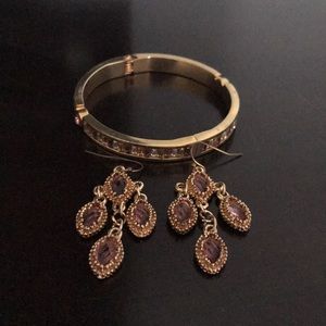 Banana Republic bangle w/ chandelier earrings, $15